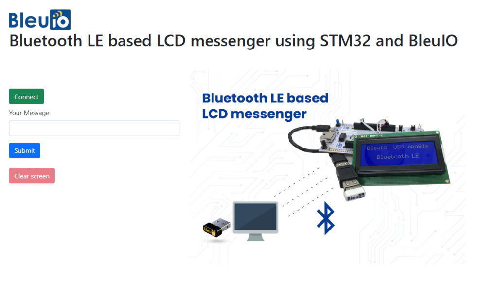 Bluetooth low energy lcd message